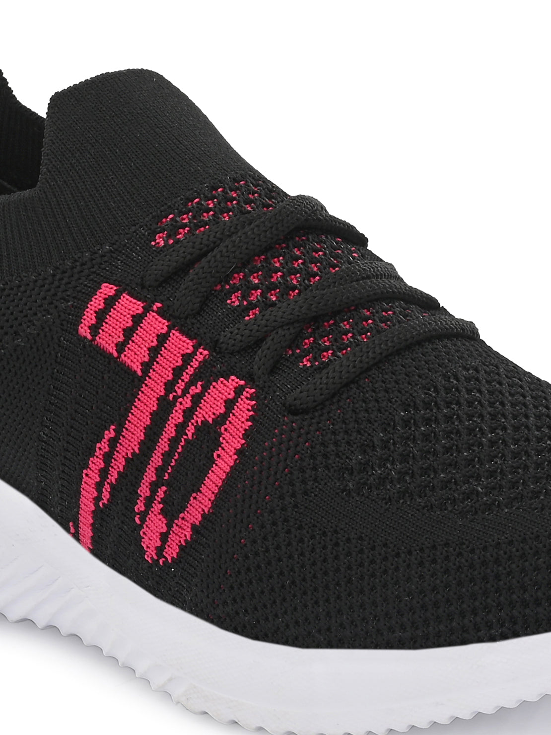 Hirolas® Women Black Casual Running Walking Jogging Gym comfortable Athletic Lace-Up Sports_Shoes (HRLWF08BLK)