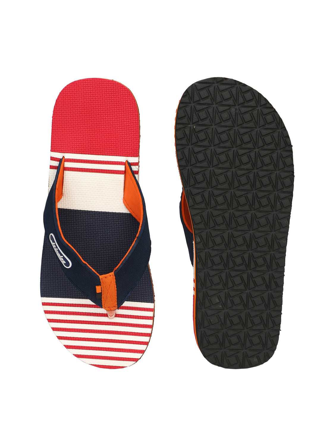 Hirolas® Men's Multi-Color Casual Flip-Flops (HROFF06BRW)