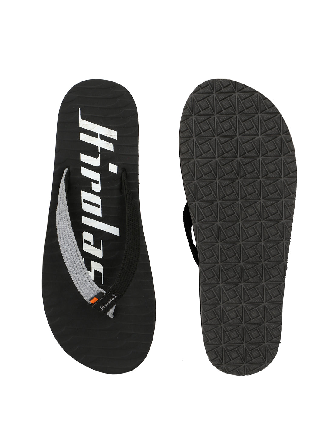 Hirolas® Men's Black Fabrication Flip-Flops (HROFF07BLK)