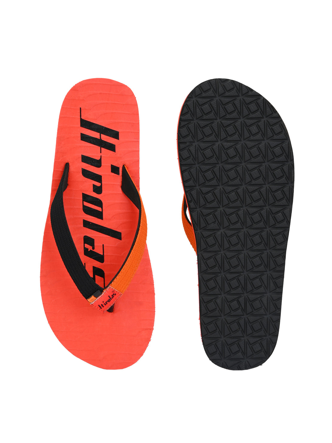Hirolas® Men's Orange Fabrication Flip-Flops (HROFF07ORG)