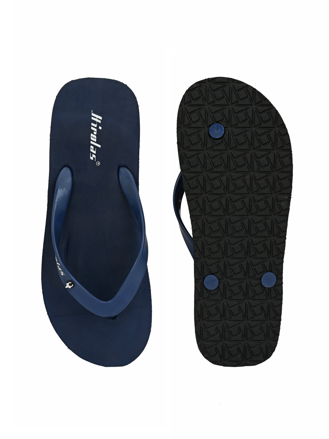 Hirolas® Men's Solid Blue Thong Flip-Flops (HROFF08BLU)