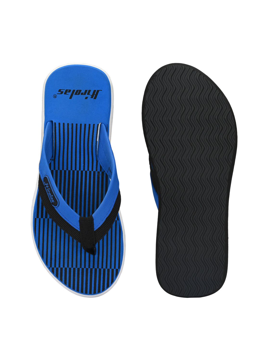 Hirolas® Men's Blue Fabrication Combortable Flip-Flops (HROFF12BLU)