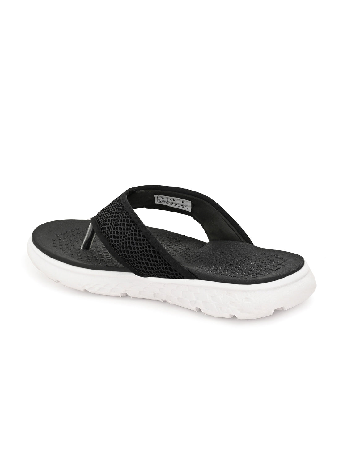 Hirolas® Men's Black CLOUDWALK | Comfortable | Ultra-Soft | Light-Weight | Shock Absorbent | Bounce Back Technology | Water-Resistant Slippers (HROFF26BLK)