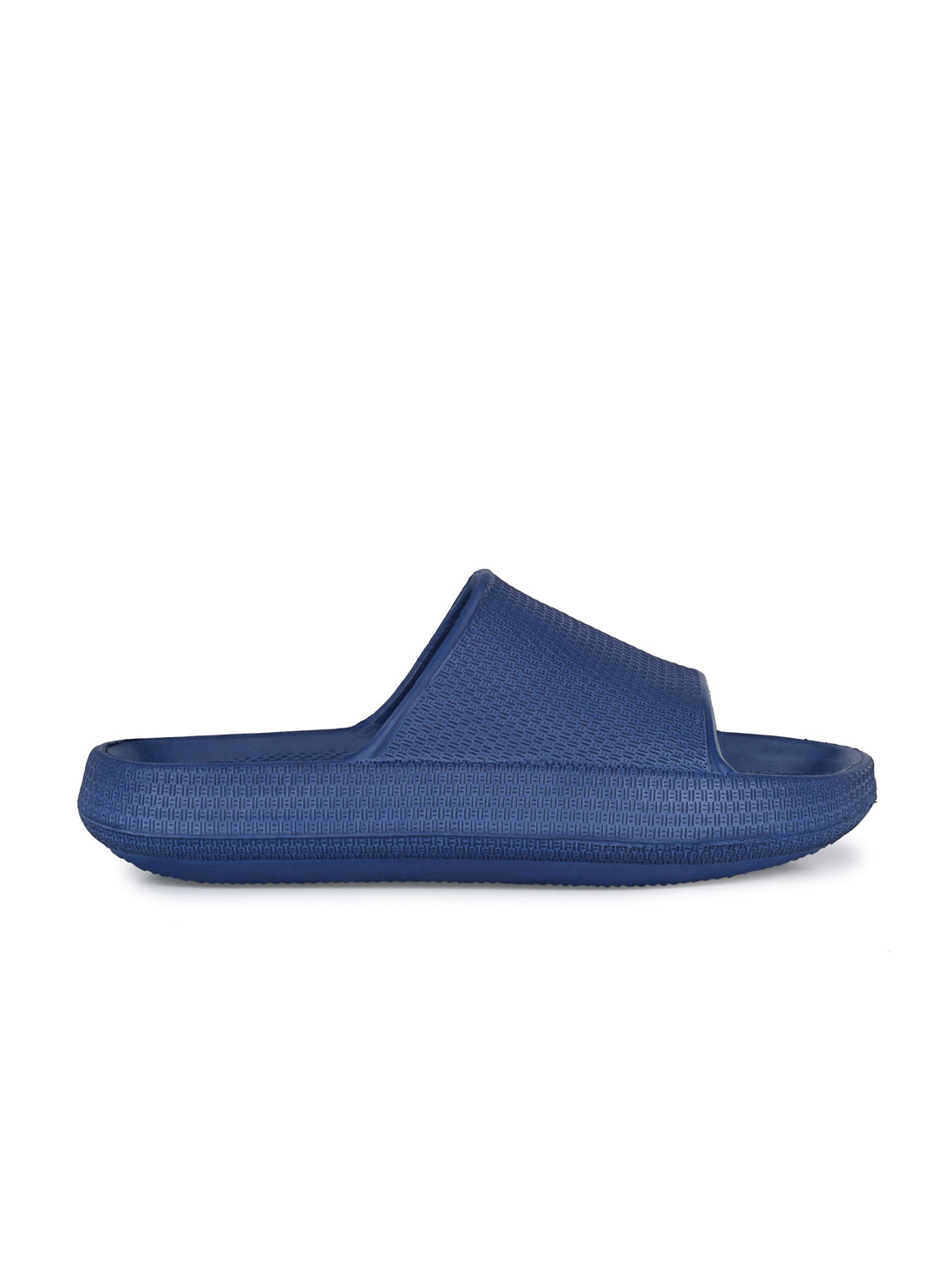 Hirolas® Men's Blue Cushioned Fluffy Slider Slippers (HROMSL05BLU)