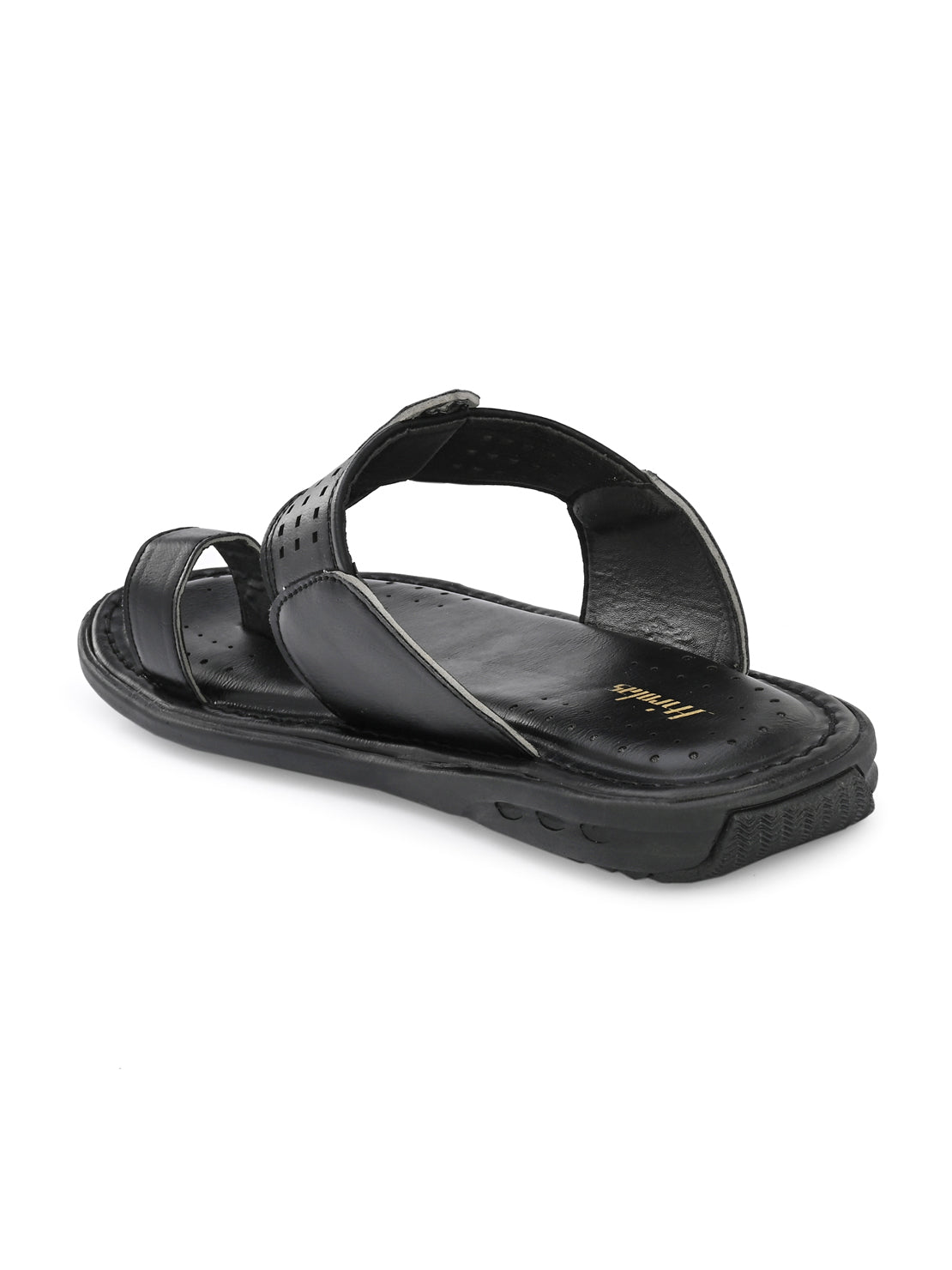 Hirolas® Men's Black Comfortable Office Slippers (HROMSL08BLK)