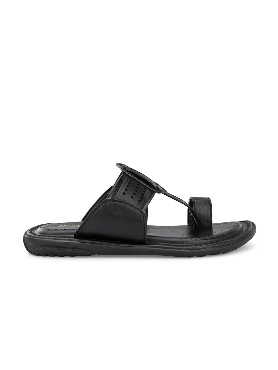 Hirolas® Men's Black Comfortable Office Slippers (HROMSL08BLK)