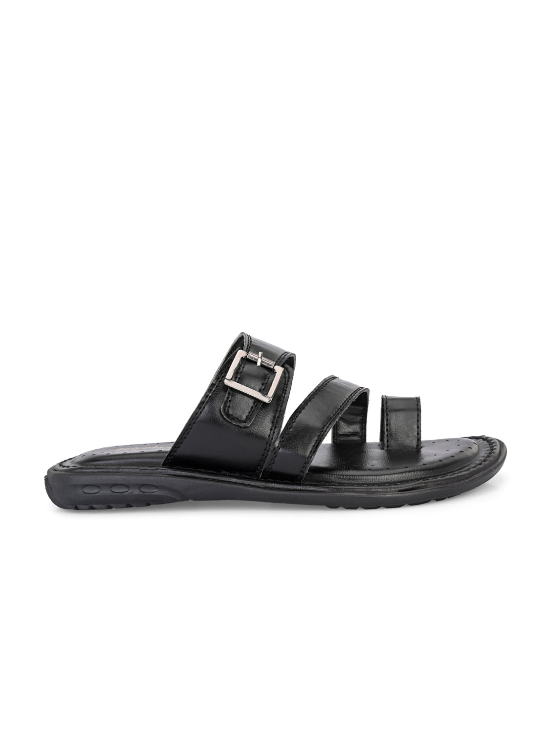 Hirolas® Men's Black Comfortable Office Slippers (HROMSL09BLK)
