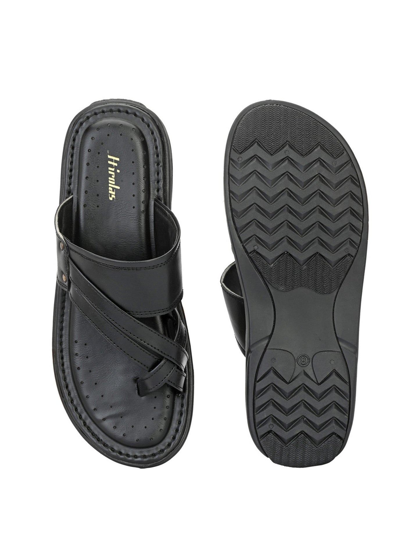 Hirolas® Men's Black Comfortable Office Slippers (HROMSL10BLK)