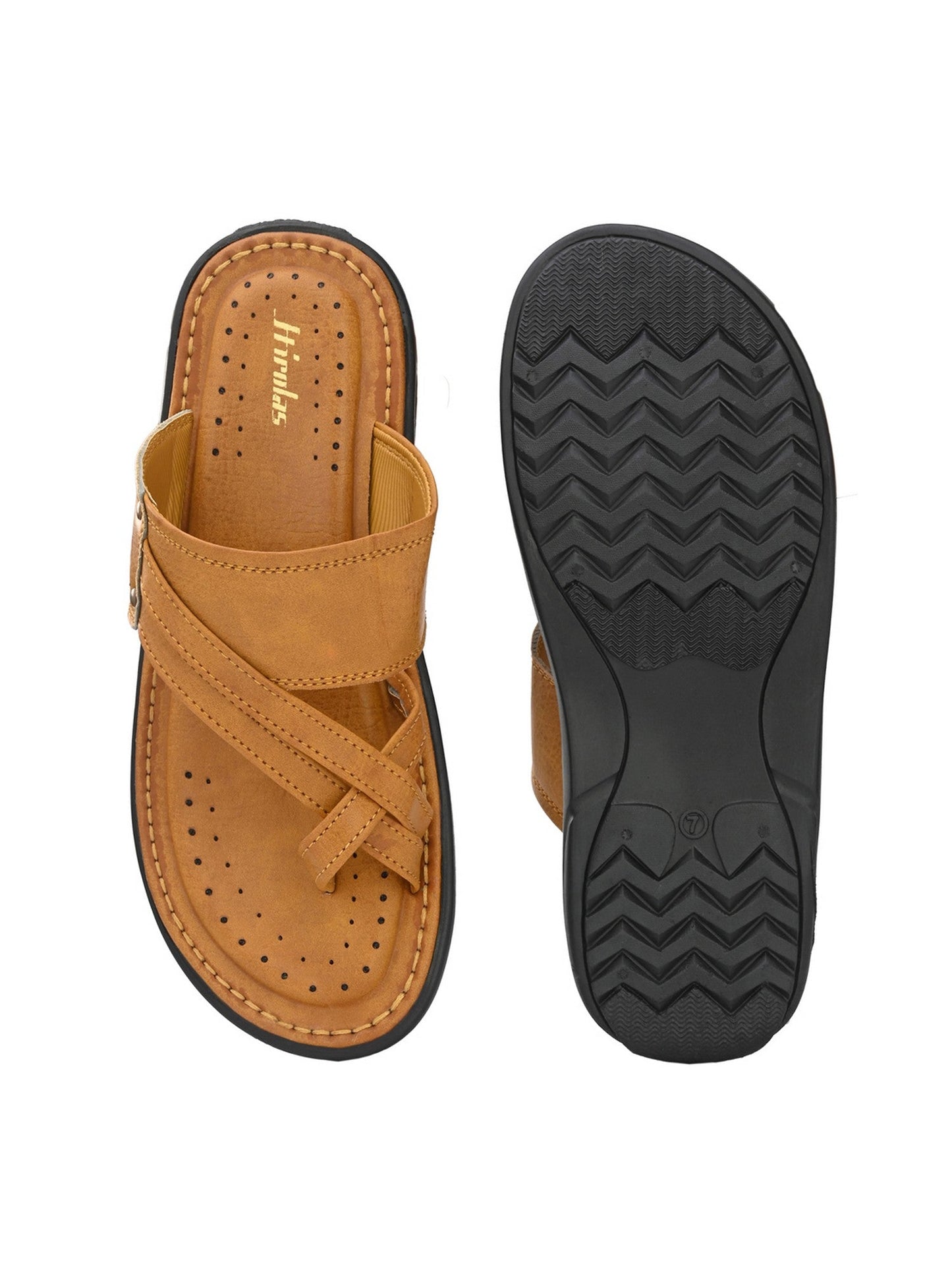 Hirolas® Men's Tan Comfortable Office Slippers (HROMSL10TAN)