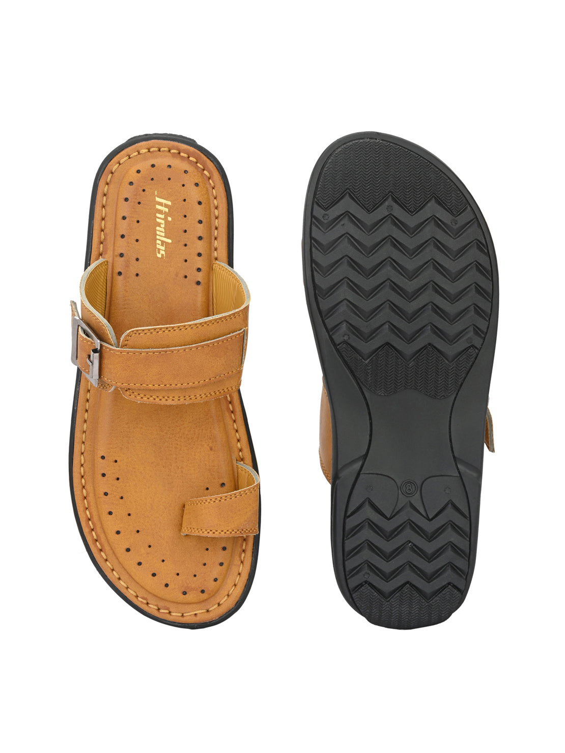 Hirolas® Men's Tan Comfortable Office Slippers (HROMSL11TAN)