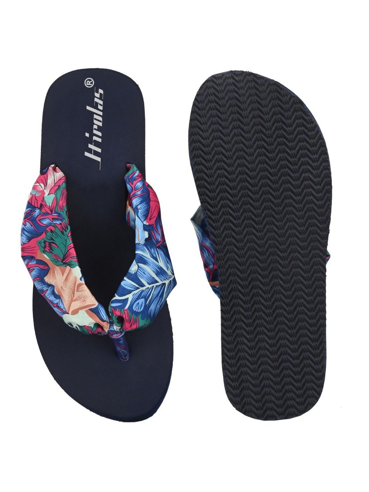 Hirolas® Women Multi-color PrintedThong Flip_Flops (HROWFF05BLU)