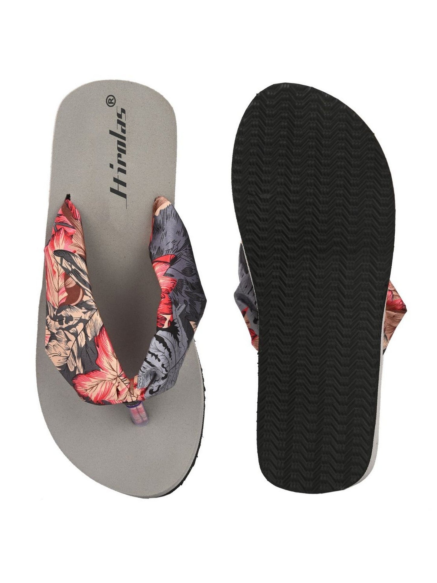 Hirolas® Women Multi-color PrintedThong Flip_Flops (HROWFF05GRY)