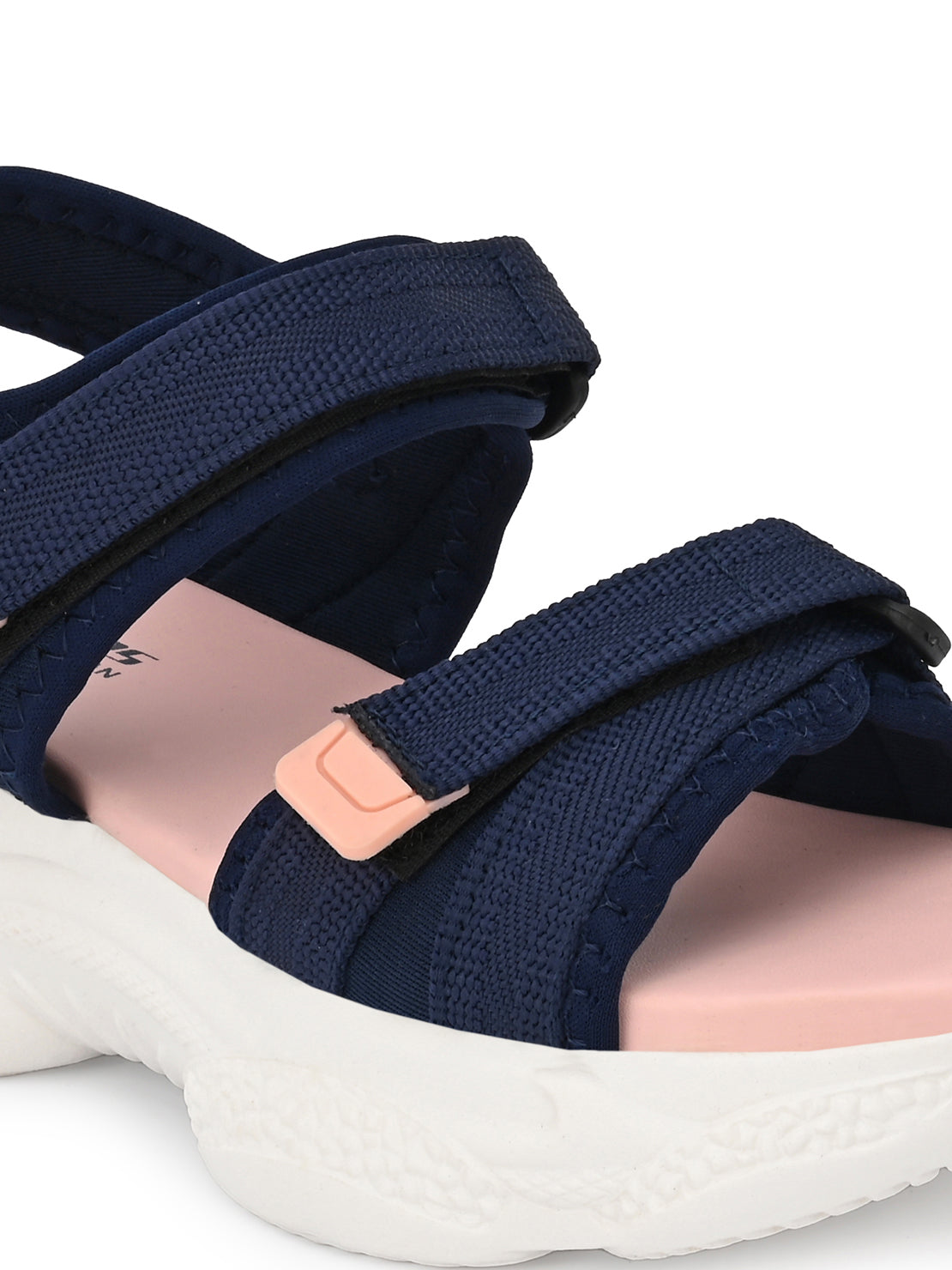 Hirolas® Women Blue/Pink Fabric Sports _Sandals (HROWSL01PKB)