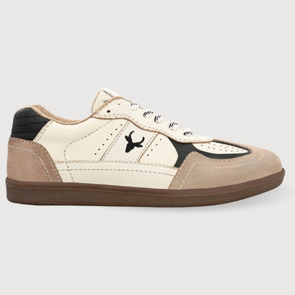 Hirolas Unisex PhoeniXX v1.0 Handmade Leather Sneaker Shoes for Men's & women | Retro Court Sneaker | Lifestyle Casual comfort Shoes | Cream Beige