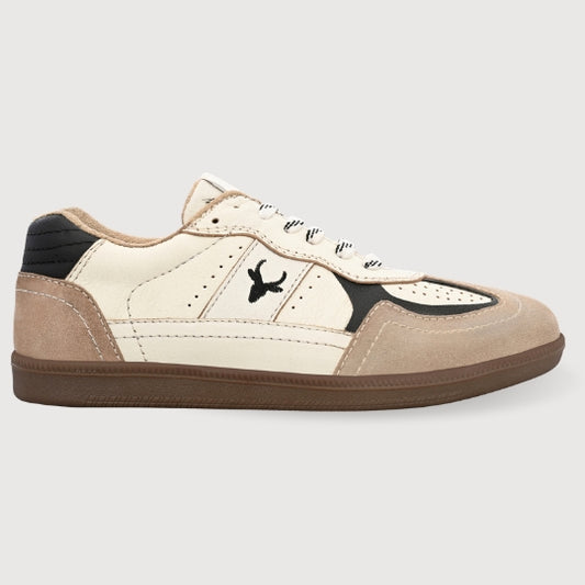Hirolas Unisex PhoeniXX v1.0 Handmade Leather Sneaker Shoes for Men's & women | Retro Court Sneaker | Lifestyle Casual comfort Shoes | Cream Beige