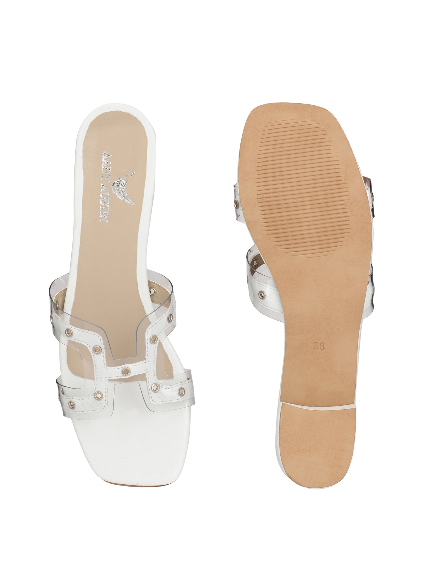 Aady Austin Women White Open Toe Block Heels (AUSF19007)