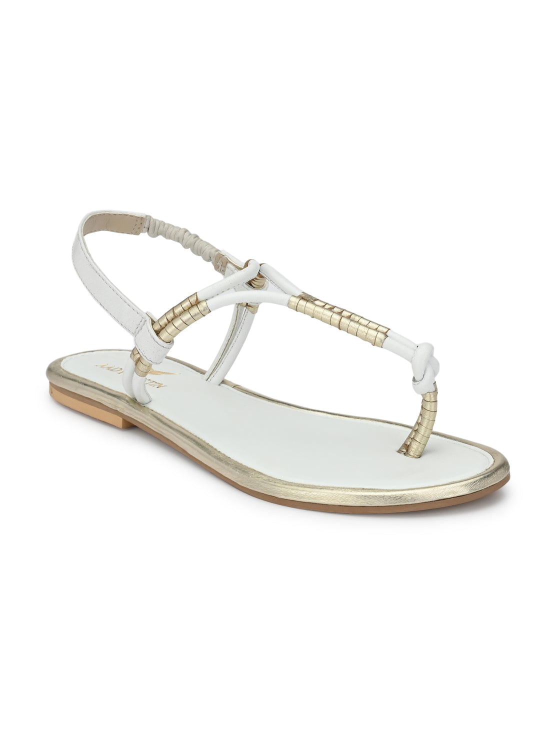 Aady Austin Women White Casual Open Toe Flats (AUSF19034)