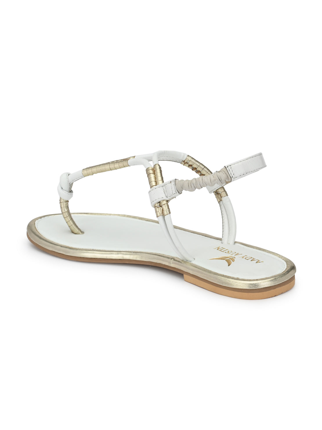 Aady Austin Women White Casual Open Toe Flats (AUSF19034)