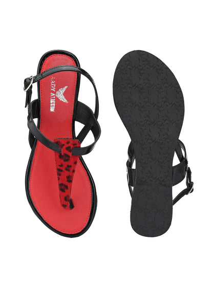 Aady Austin Women Red Casual Open Toe Flats (AUSF19035)