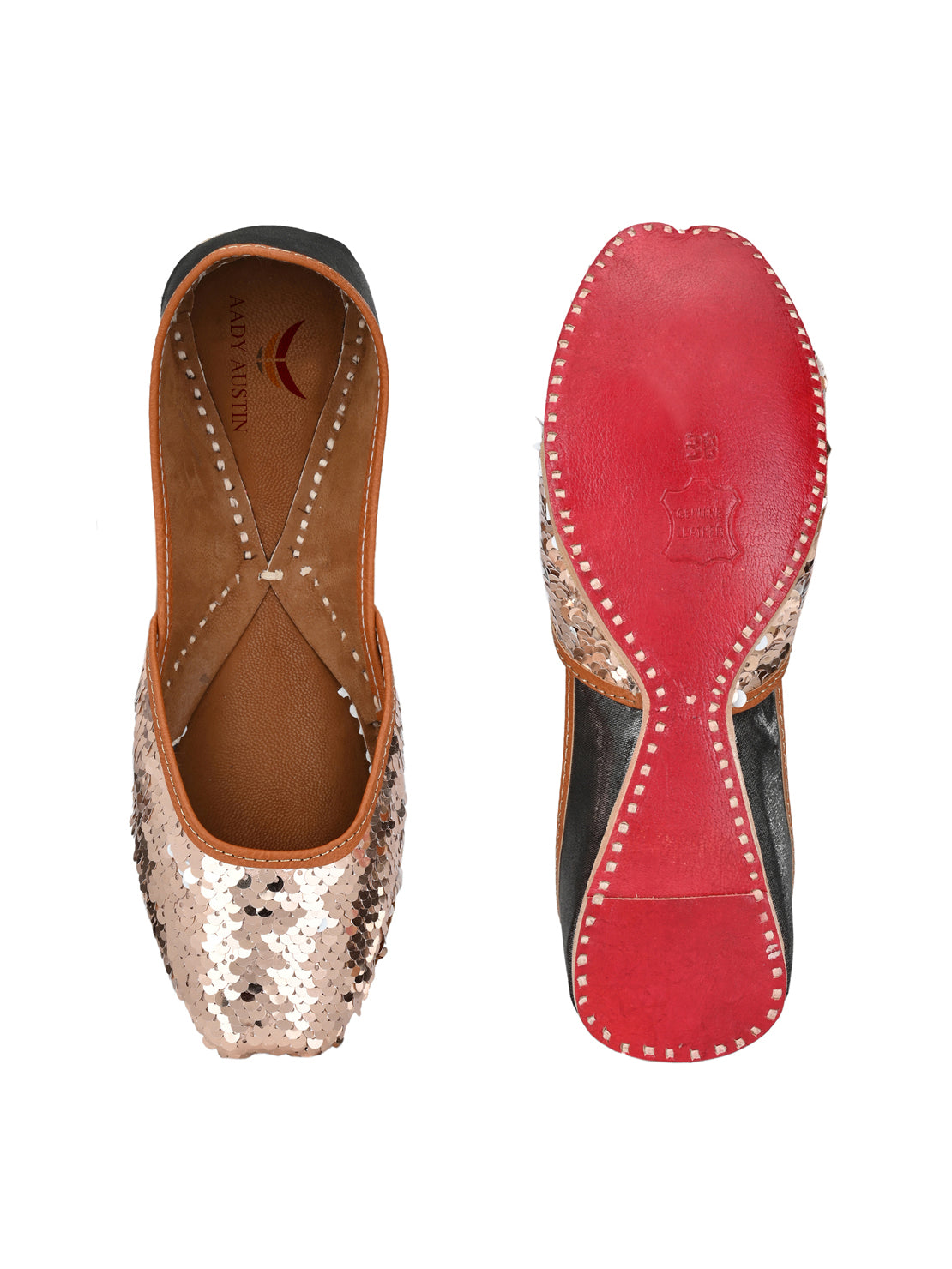 Aady Austin Women Copper Trendy Ethnic Jutti Mojris (AUSF19046)