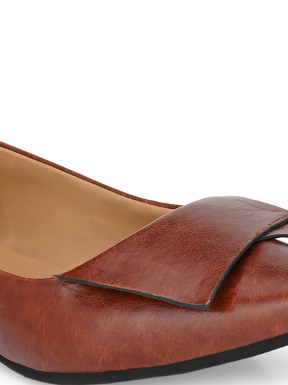 Aady Austin Women Brown Pointed Toe Flats Belly (AUSF19075)