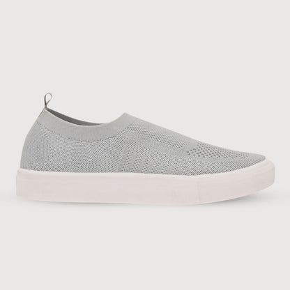 Hirolas Men's Casual Knitted Slip-On Sneaker Light Grey -HRL2083LGY
