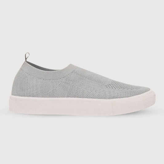 Hirolas Men's Casual Knitted Slip-On Sneaker Light Grey -HRL2083LGY