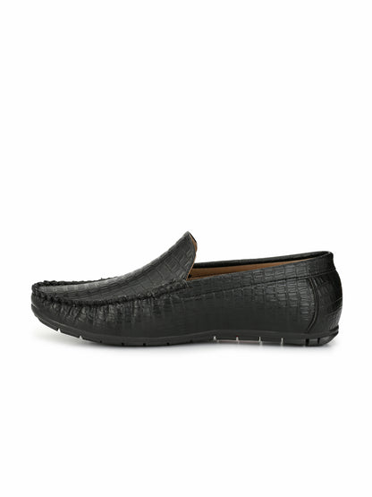 Guava Men's Stylish Black Casual Slip On Driving Loafers (GV15JA450)