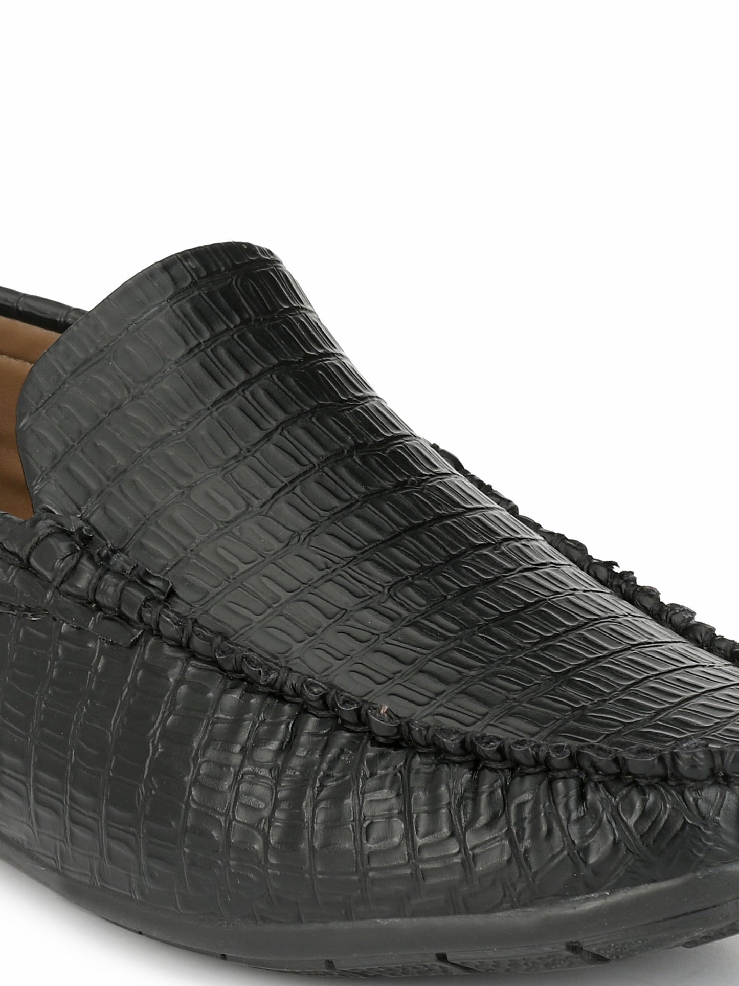 Guava Men's Stylish Black Casual Slip On Driving Loafers (GV15JA450)