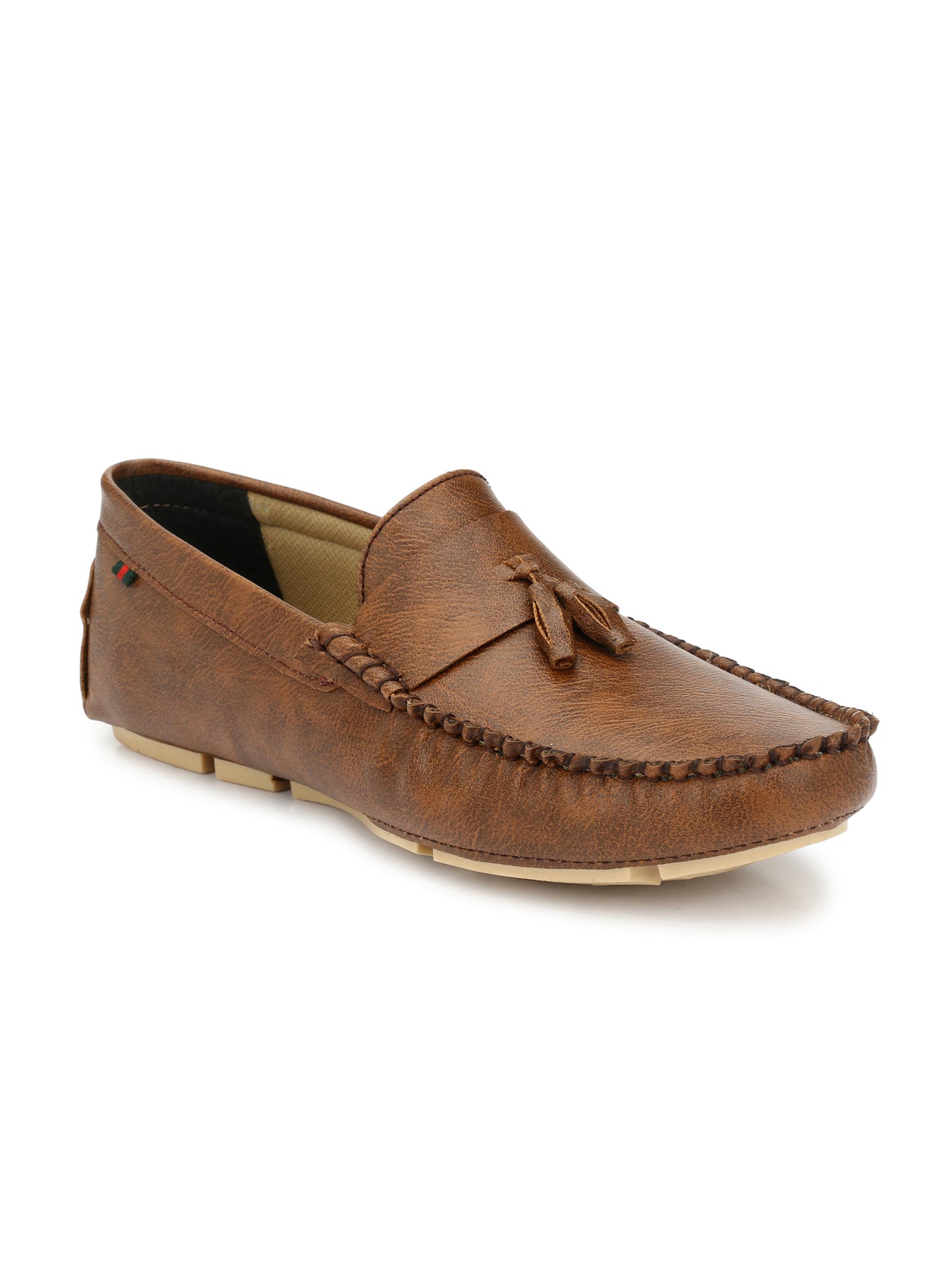 Guava Men's Tassel Brown Casual Slip On Driving Loafers (GV15JA452)