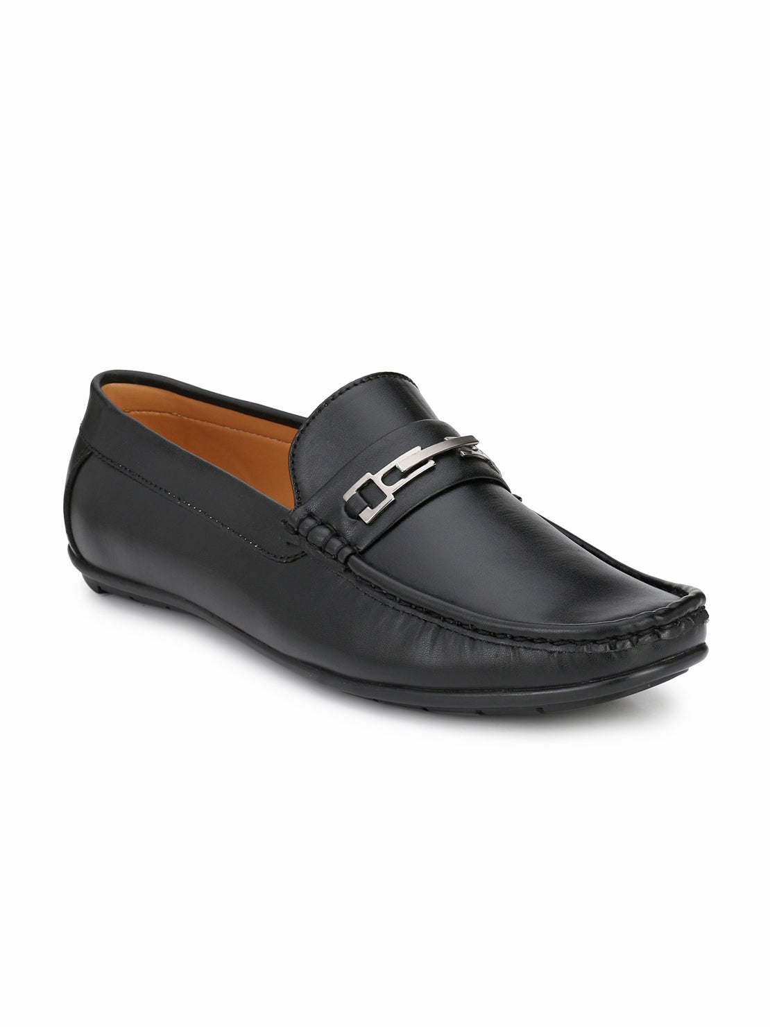 Guava Men's Black Casual Slip On Driving Loafers (GV15JA568)