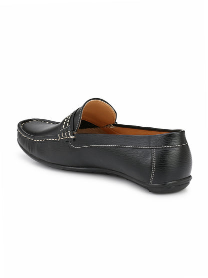 Guava Men's Black Casual Slip On Driving Loafers (GV15JA569)