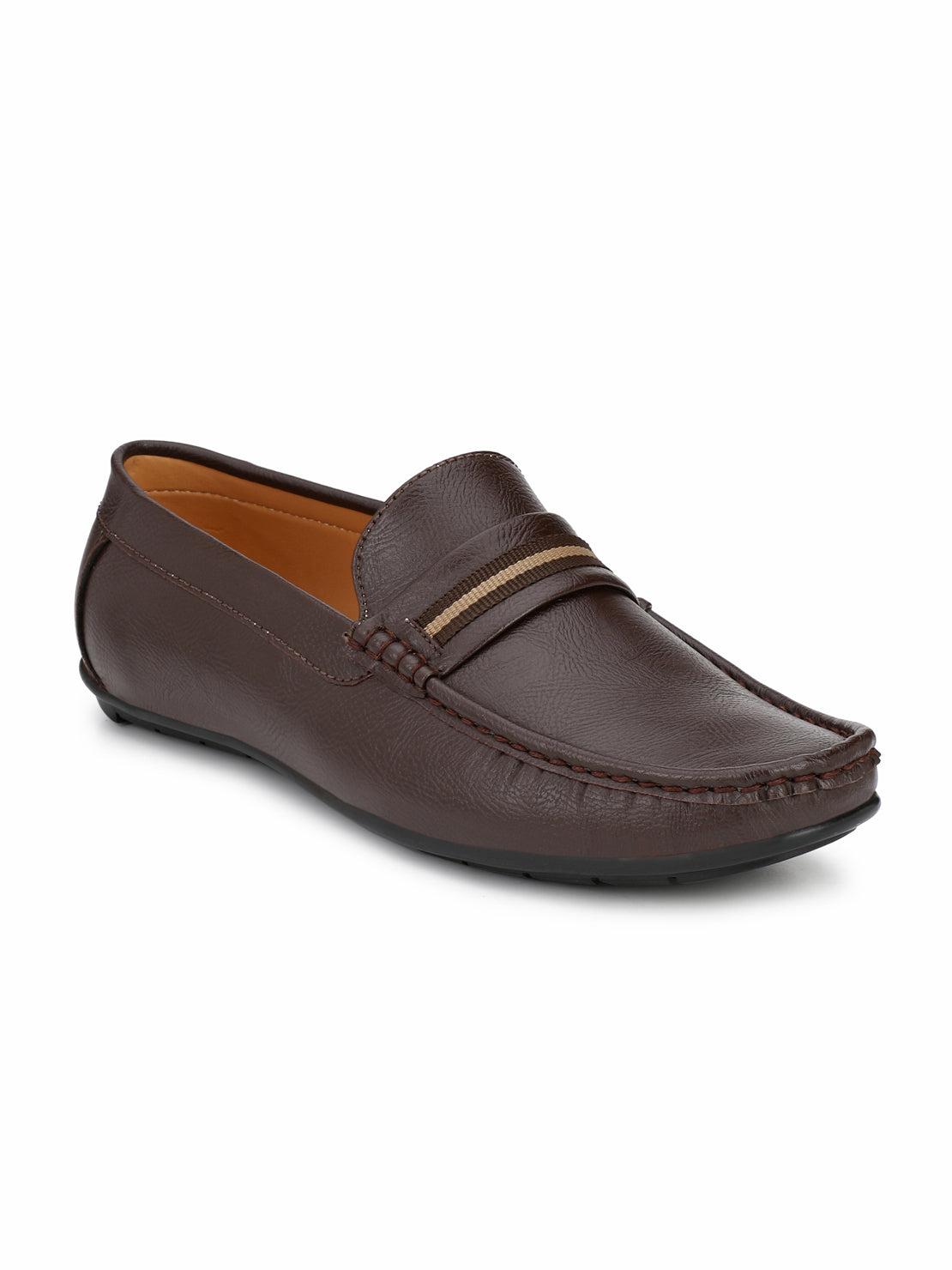Guava Men's Brown Casual Slip On Driving Loafers (GV15JA570)