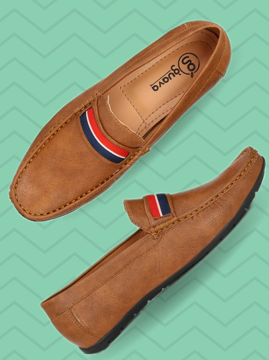 Guava Men's Tan Casual Slip On Driving Loafers (GV15JA571)