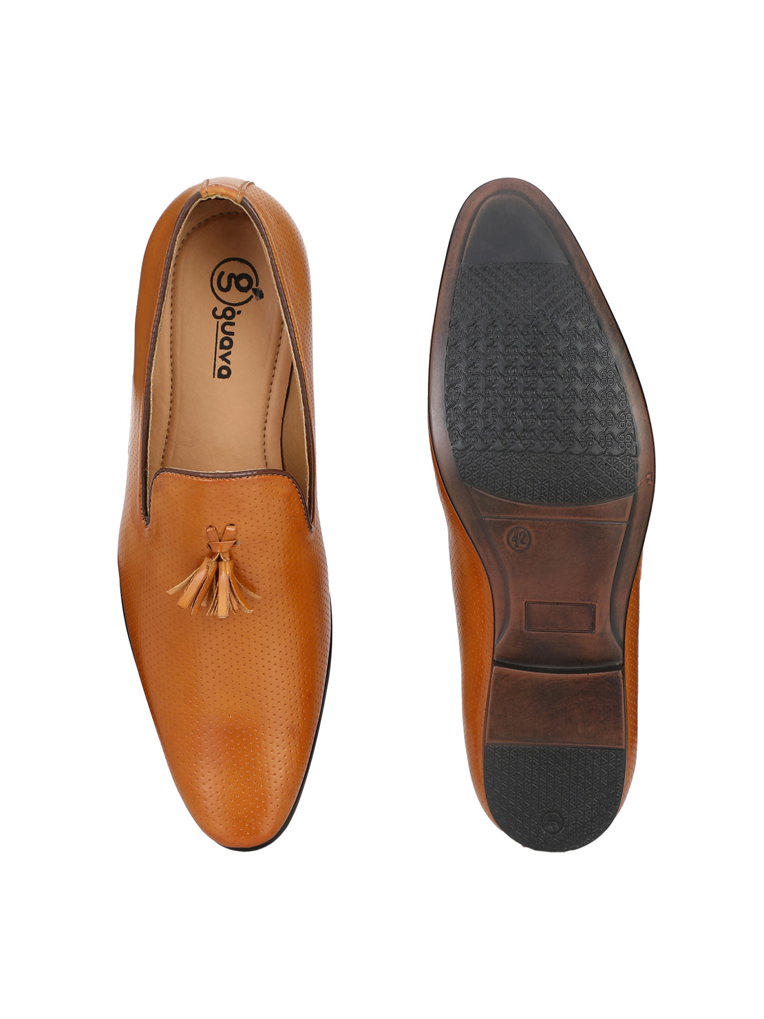 Guava Men's Brown Tassel Slip On Semi Formal Shoes (GV15JA582)