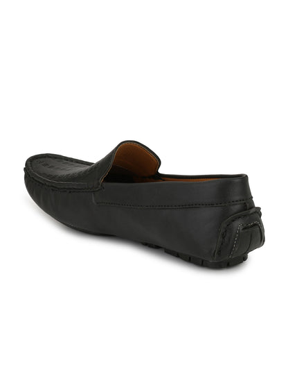 Guava Men's Black Casual Slip On Driving Loafers (GV15JA605)