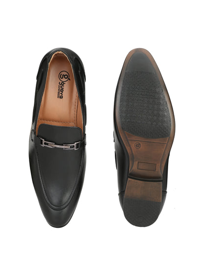 Guava Men's Black Penny Slip On Formal Shoes (GV15JA623)