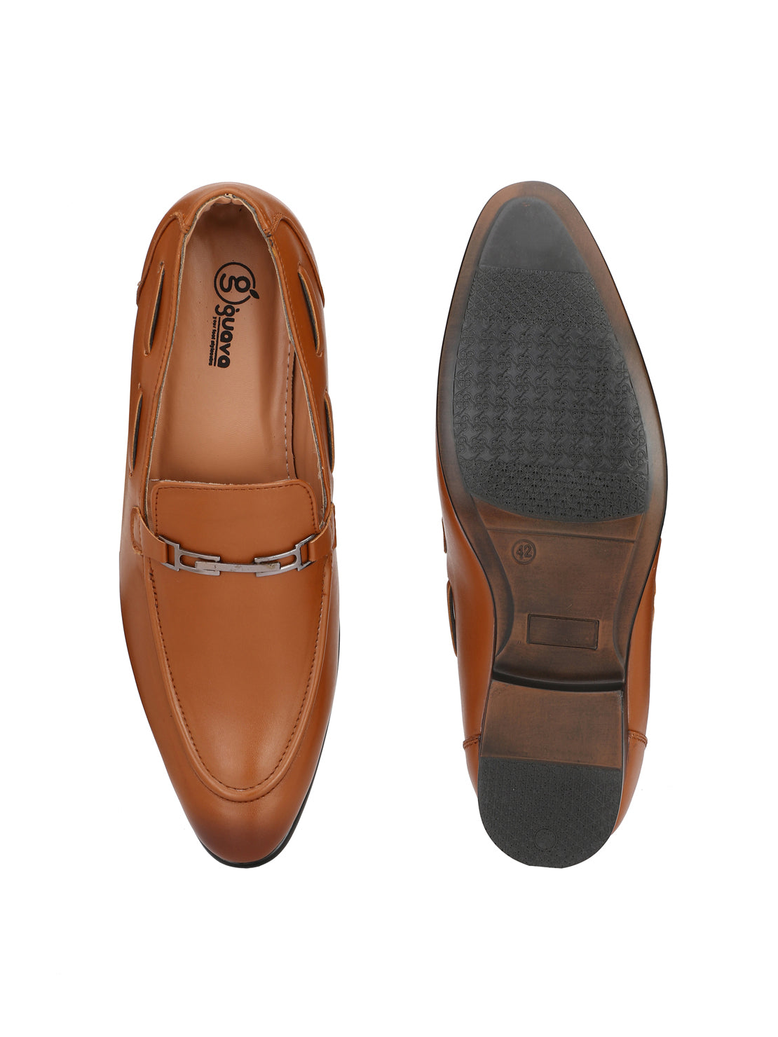 Guava Men's Tan Penny Slip On Formal Shoes (GV15JA625)