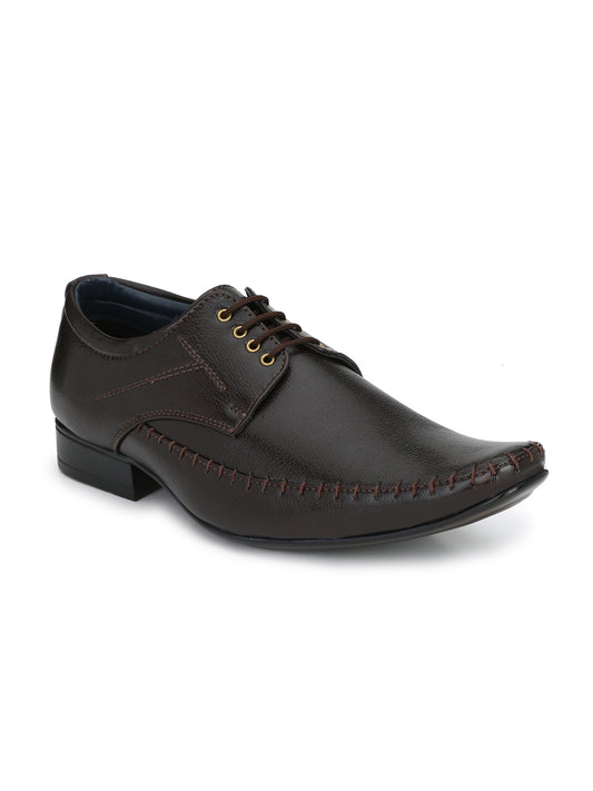 Guava Men's Brown Derby Lace Up Formal Shoes (GV15JA627)