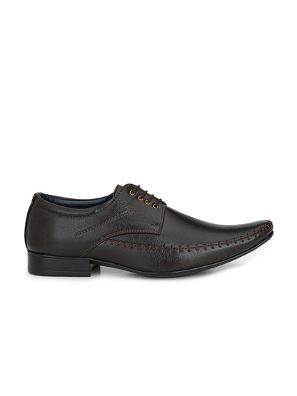 Guava Men's Brown Derby Lace Up Formal Shoes (GV15JA627)