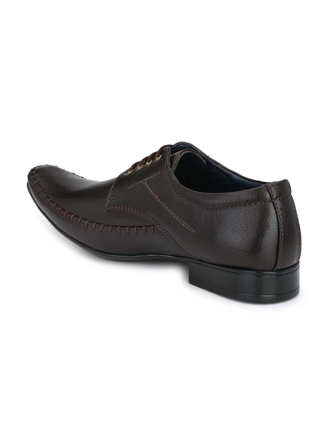 Guava Men's Brown Derby Lace Up Formal Shoes (GV15JA627)