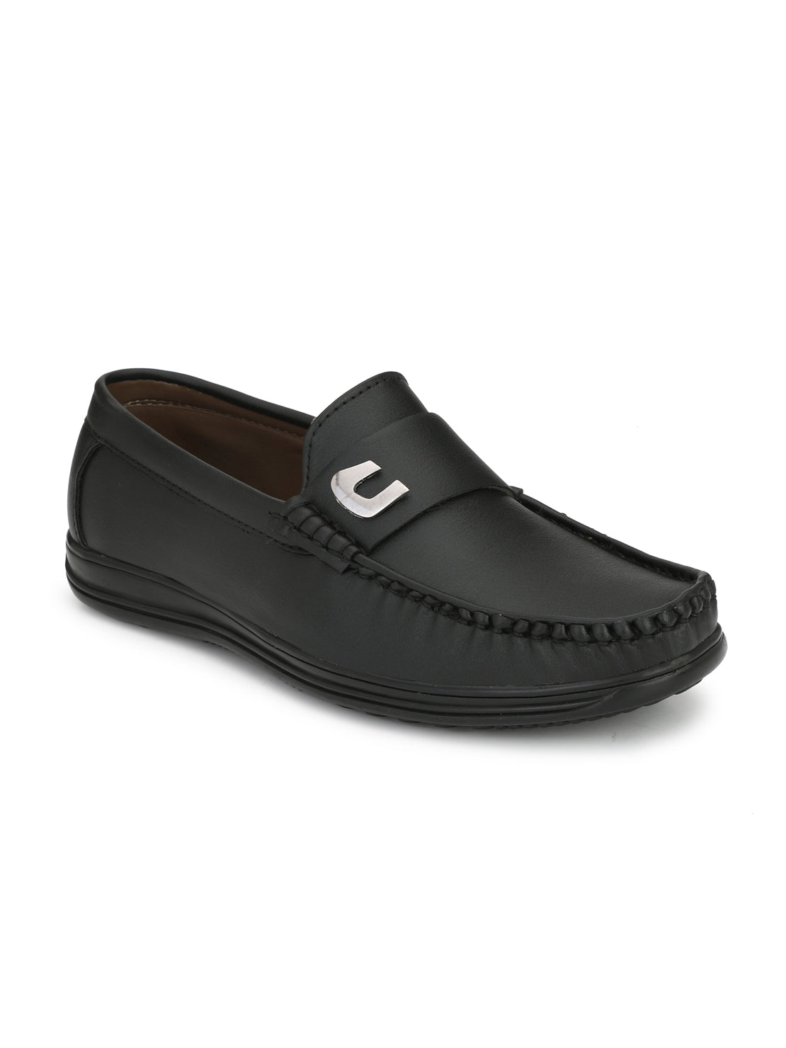 Guava Men's Black Stylish Slip On Driving Loafers (GV15JA640)