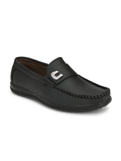Guava Men's Black Stylish Slip On Driving Loafers (GV15JA640)