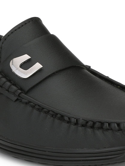 Guava Men's Black Stylish Slip On Driving Loafers (GV15JA640)