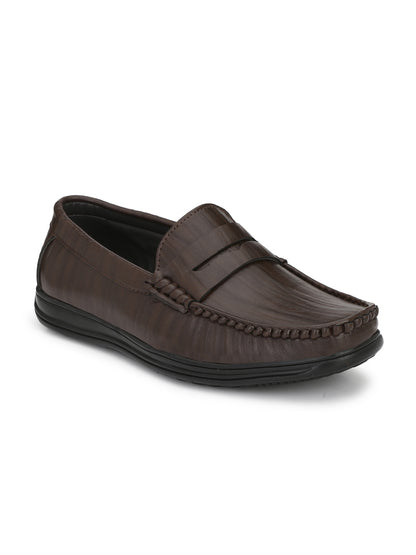 Guava Men's Brown Stylish Slip On Driving Loafers (GV15JA643)