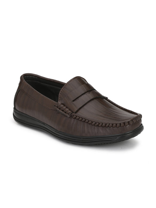 Guava Men's Brown Stylish Slip On Driving Loafers (GV15JA643)