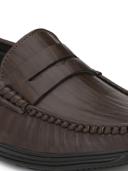 Guava Men's Brown Stylish Slip On Driving Loafers (GV15JA643)