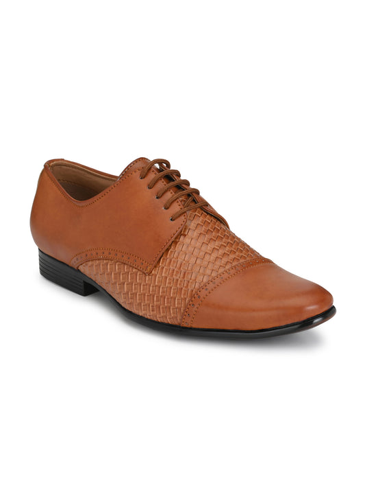 Guava Men's Tan Derby Lace Up Formal Shoes (GV15JA662)