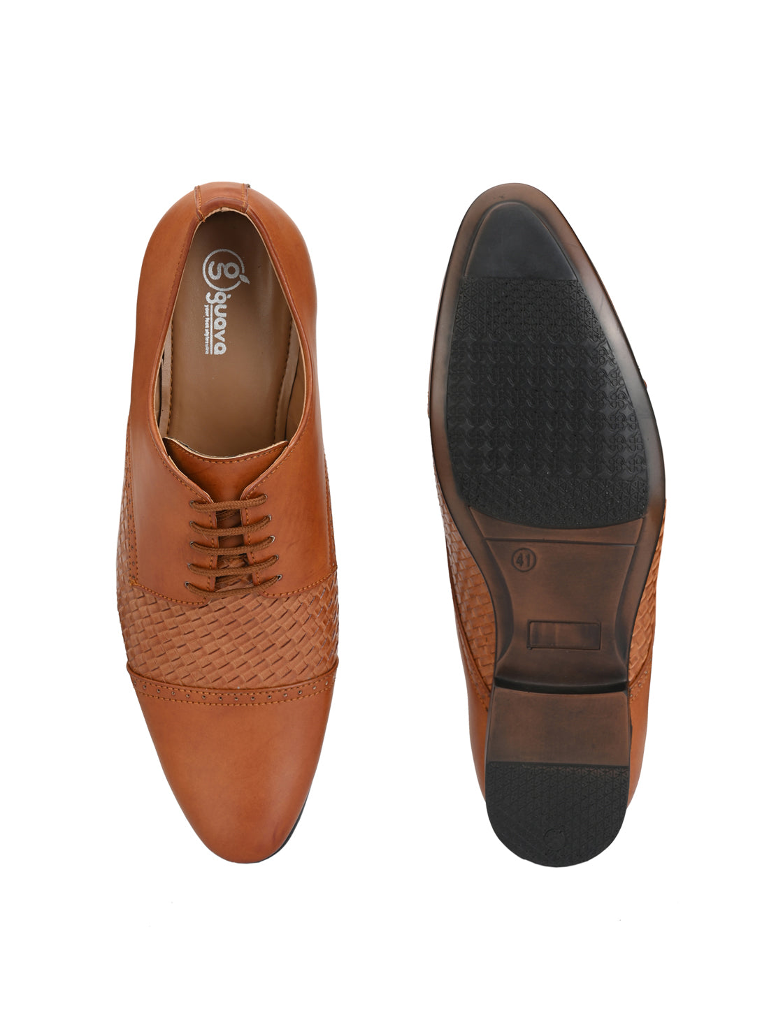 Guava Men's Tan Derby Lace Up Formal Shoes (GV15JA662)