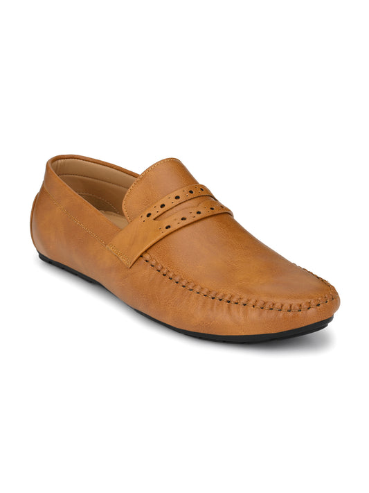 Guava Men's Tan Stylish Slip On Driving Loafers (GV15JA667)